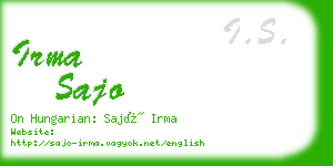 irma sajo business card